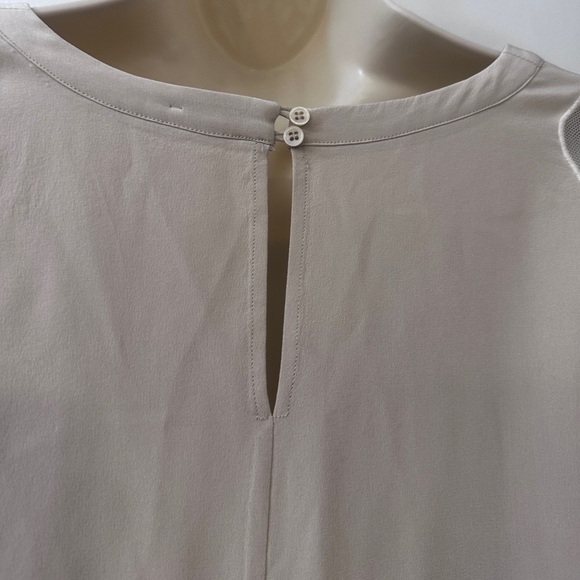 Massimo Dutti Women’s 38/ US 4 Silk Dress Beige Lace Appliqué Sleeves Boho Chic - Picture 5 of 11